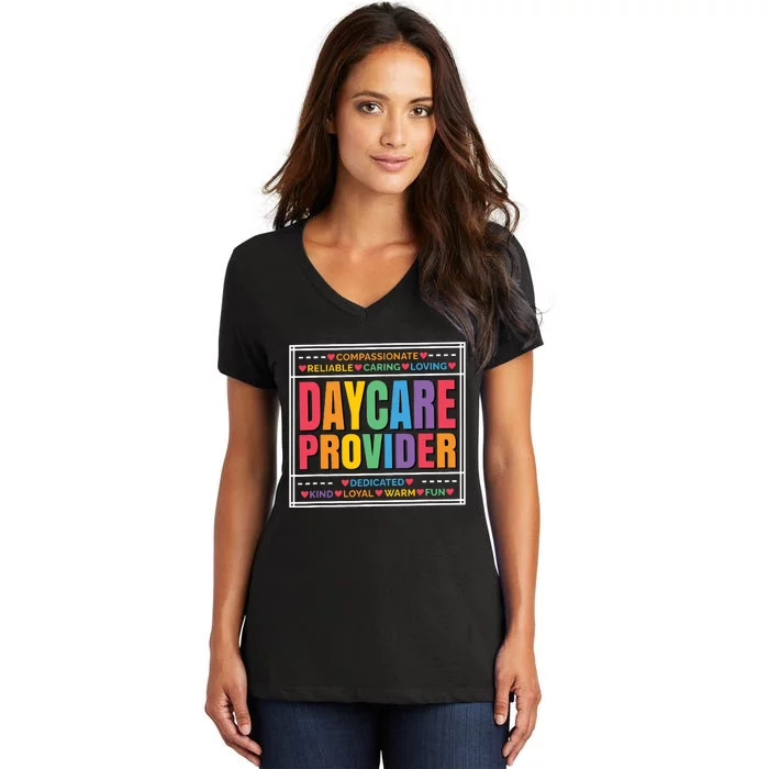 Daycare Provider And Childcare Provider Women's V-Neck T-Shirt