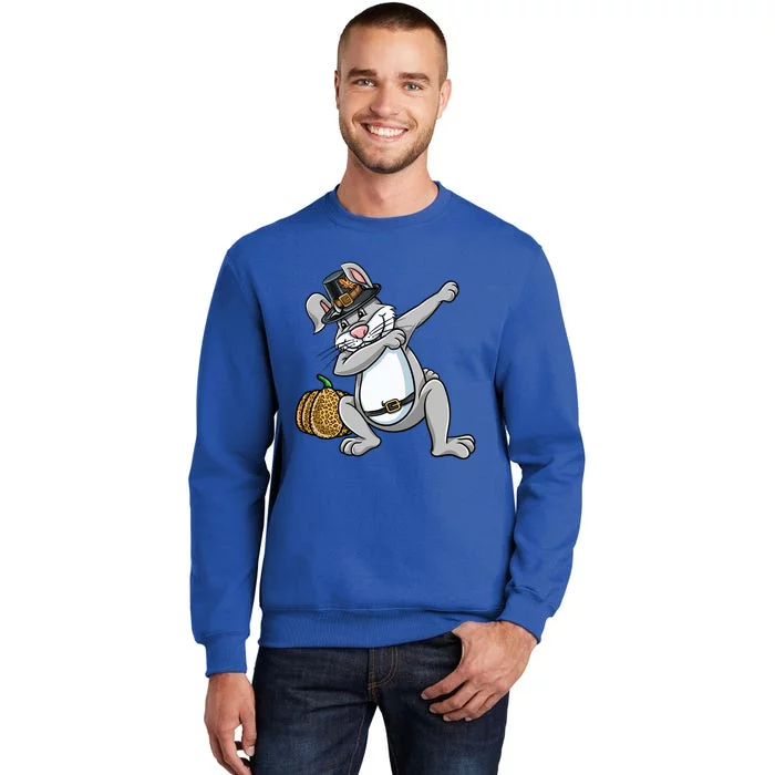 Dabbing Pilgrim Bunny Thanksgiving Gift Sweatshirt