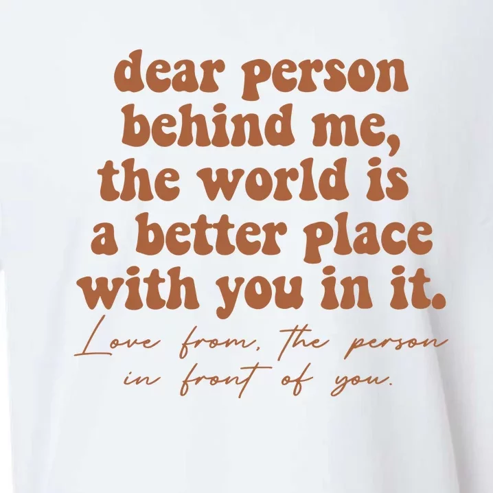 Dear Person Behind Me Mental Health Sueded Cloud Jersey T-Shirt