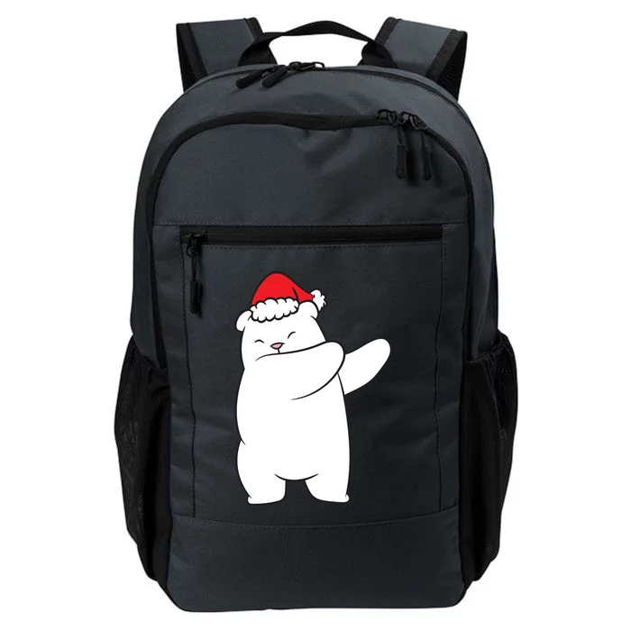 Dabbing Polar Bear Santa Hat Christmas Hat Polar Bear Gift Daily Commute Backpack