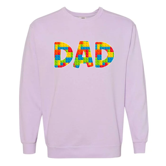 Dad Parent Brick Master Builder Building Blocks Set Family Gift Garment-Dyed Sweatshirt