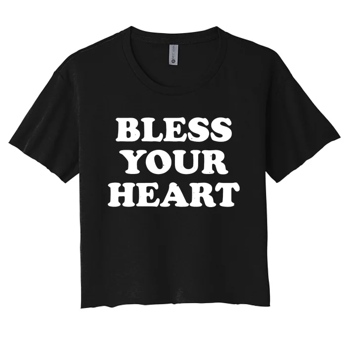 Dawn Pollard Bless Your Heart Women's Crop Top Tee