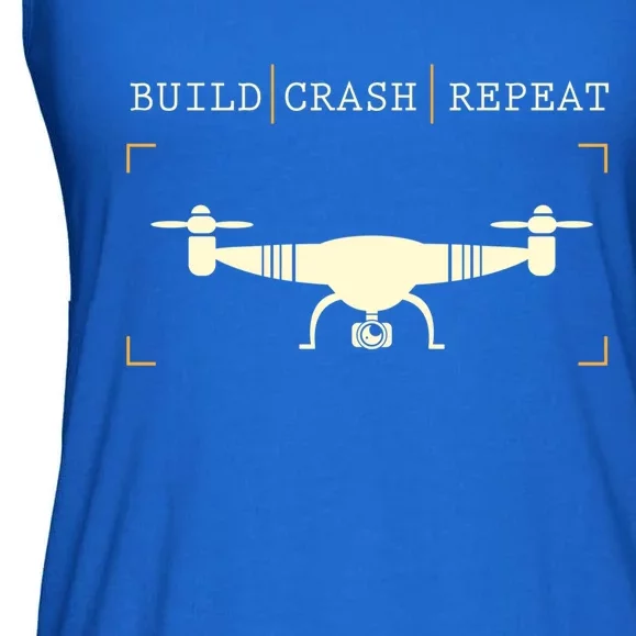 Drone Pilot Build Crash Repeat Drone Racing Gift Cute Gift Ladies Essential Flowy Tank