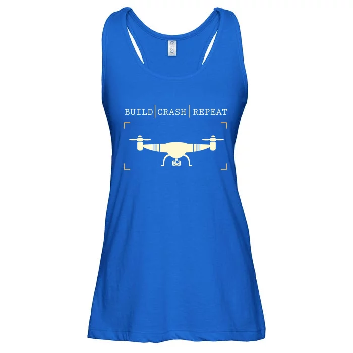 Drone Pilot Build Crash Repeat Drone Racing Gift Cute Gift Ladies Essential Flowy Tank