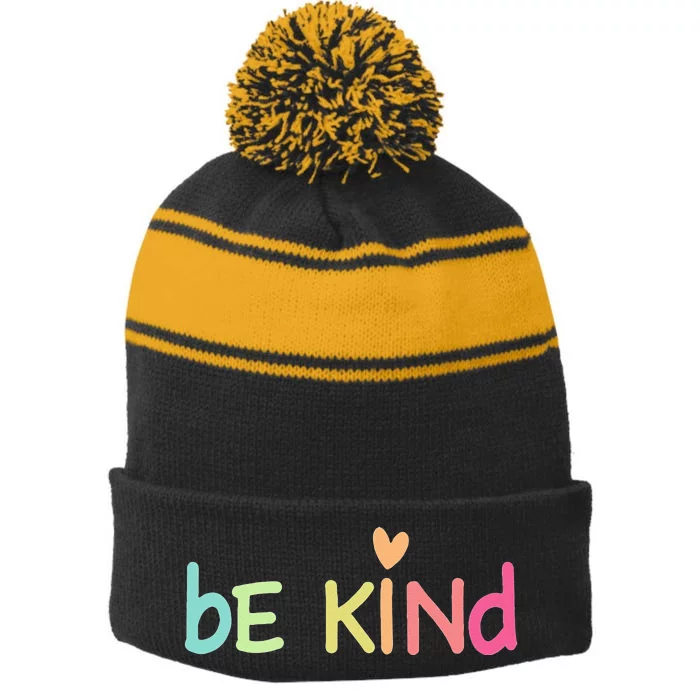 Dear Person Behind Me The World Is A Better Place With You Stripe Pom Pom Beanie