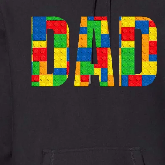 Dad Parent Brick Master Builder Building Blocks Set Family Premium Hoodie