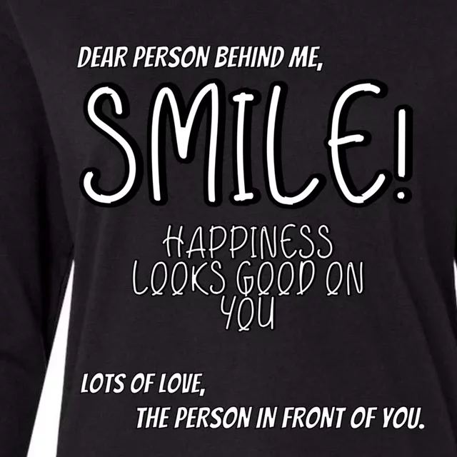 Dear Person Behind Me Hoodie Quote Hoodies Womens Cotton Relaxed Long Sleeve T-Shirt