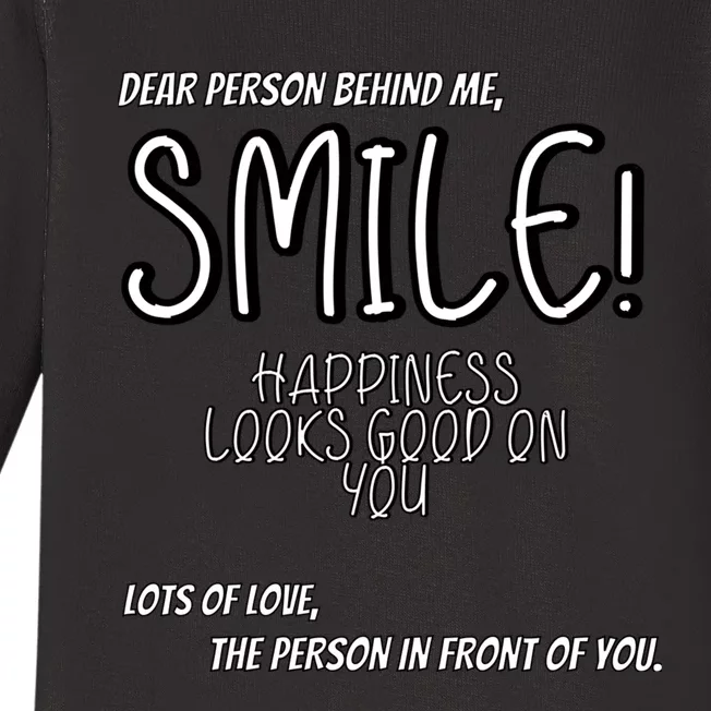 Dear Person Behind Me Hoodie Quote Hoodies Baby Long Sleeve Bodysuit