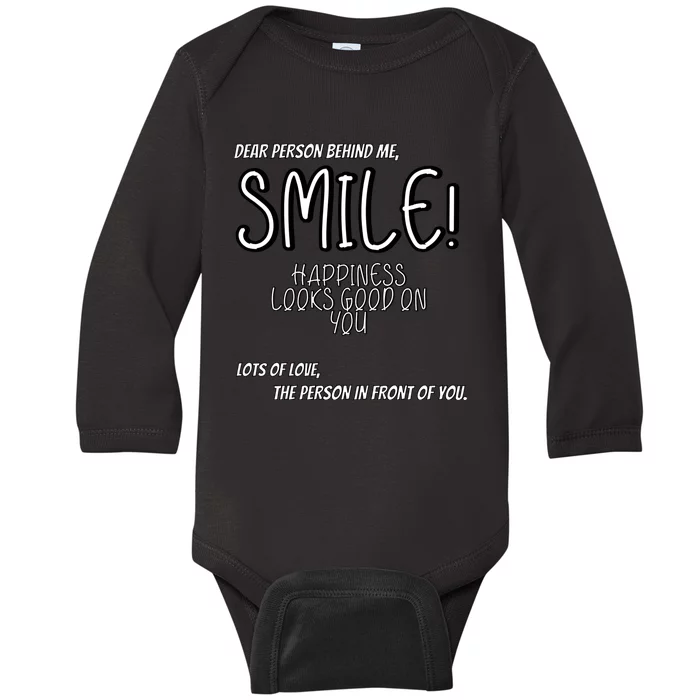 Dear Person Behind Me Hoodie Quote Hoodies Baby Long Sleeve Bodysuit