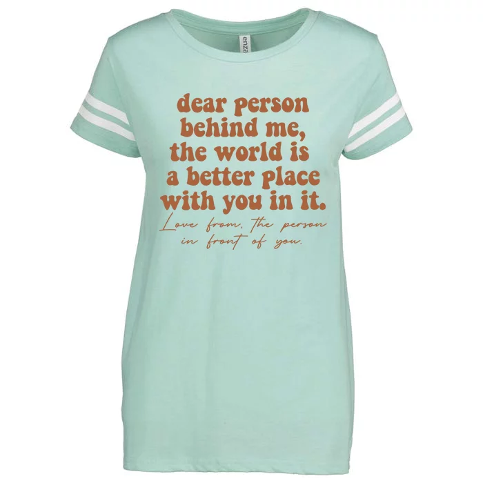 Dear Person Behind Me Mental Health Enza Ladies Jersey Football T-Shirt