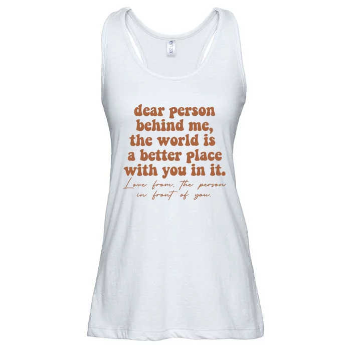 Dear Person Behind Me Mental Health Ladies Essential Flowy Tank