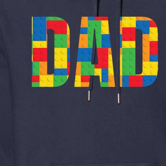 Dad Parent Brick Master Builder Building Blocks Set Family Premium Hoodie