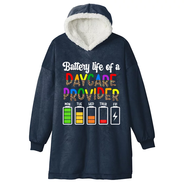 Daycare Provider Battery Life Daycare Teacher Day Gift Hooded Wearable Blanket