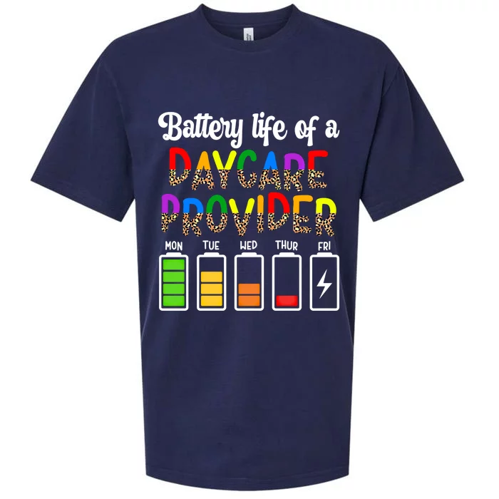 Daycare Provider Battery Life Daycare Teacher Day Gift Sueded Cloud Jersey T-Shirt