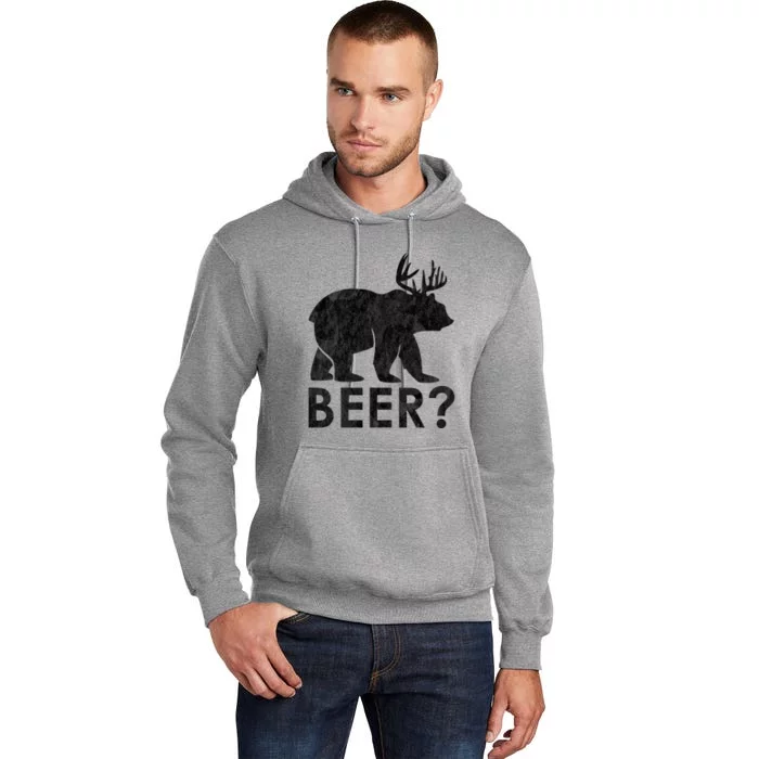 Deer Plus Bear Equals Beer Funny Vintage Gift Tall Hoodie