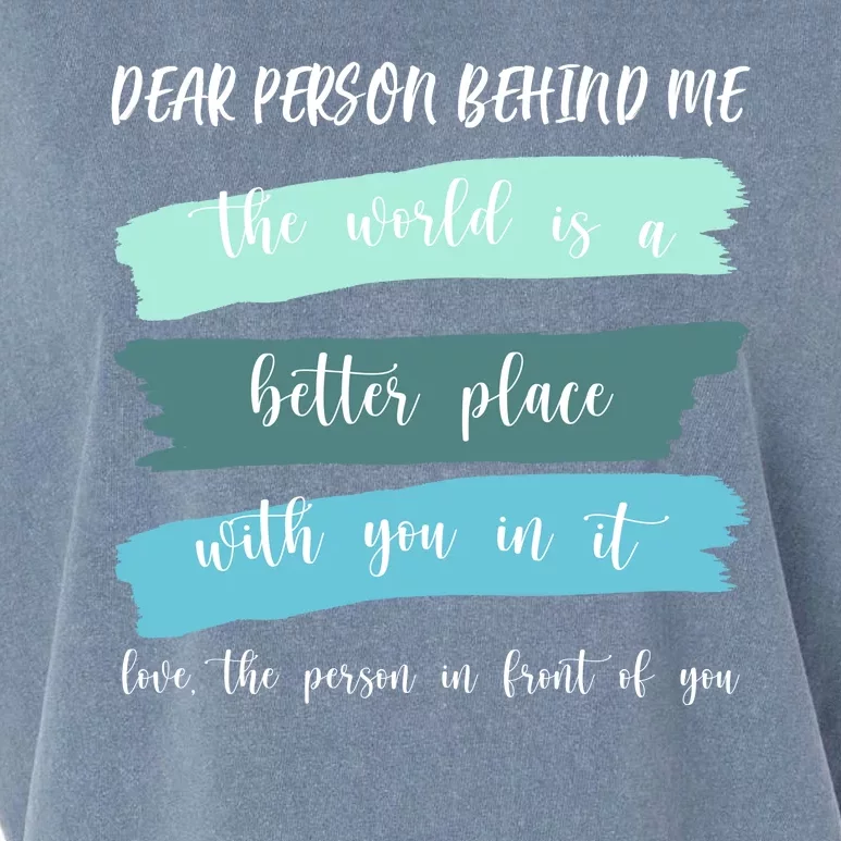 Dear Person Behind Me Mental Health Awareness Garment-Dyed Women's Muscle Tee