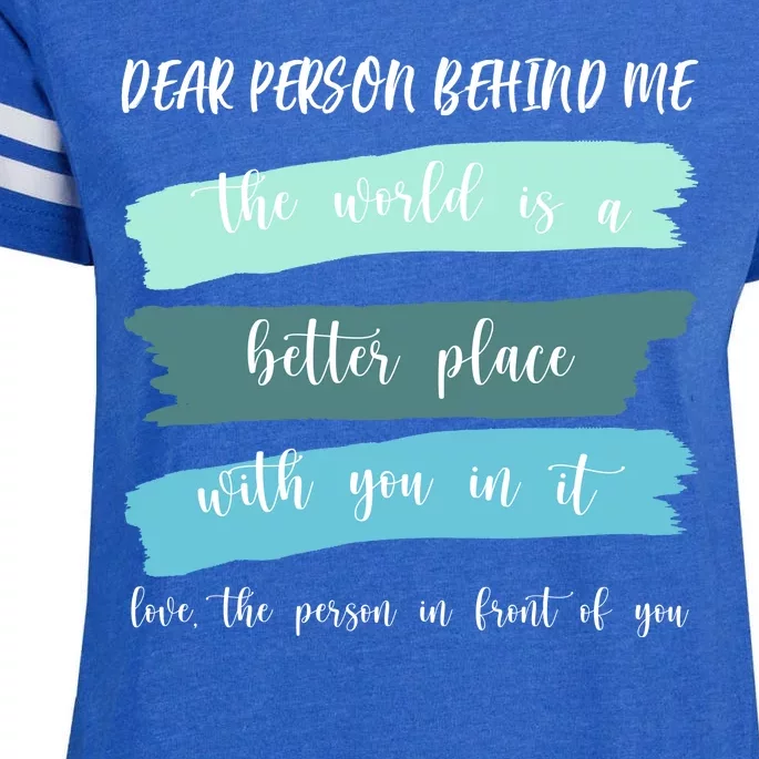 Dear Person Behind Me Mental Health Awareness Enza Ladies Jersey Football T-Shirt