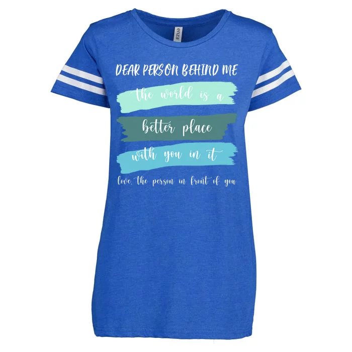 Dear Person Behind Me Mental Health Awareness Enza Ladies Jersey Football T-Shirt