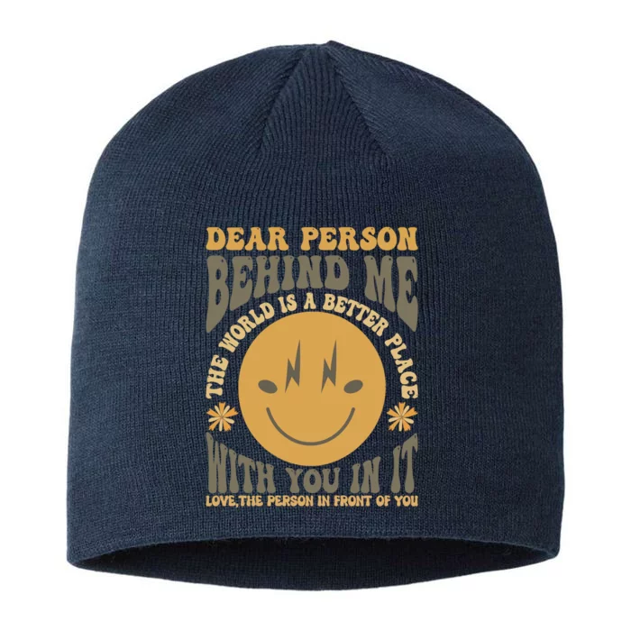 Dear Person Behind Me 8 1/2in Sustainable Knit Beanie