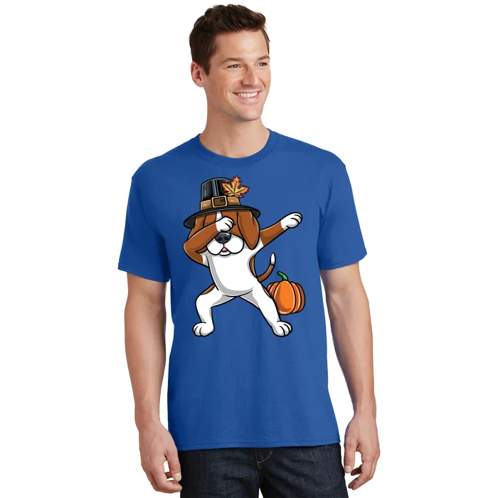 Dabbing Pilgrim Beagle Thanksgiving Gift T-Shirt