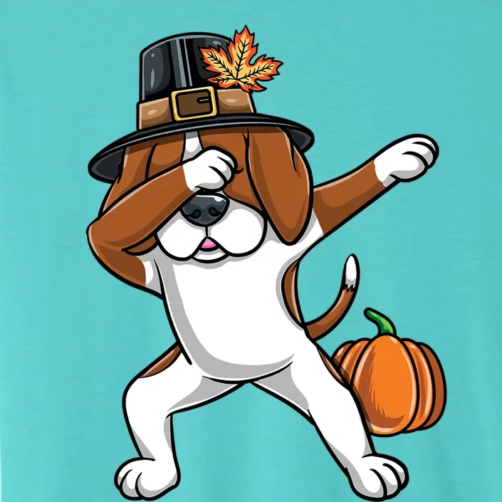 Dabbing Pilgrim Beagle Thanksgiving Gift ChromaSoft Performance T-Shirt