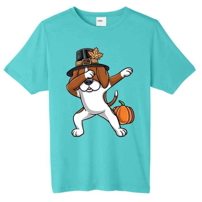 Dabbing Pilgrim Beagle Thanksgiving Gift ChromaSoft Performance T-Shirt