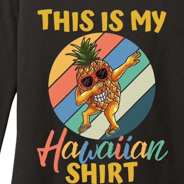 Dabbing Pineapple Boy Girl This Is My Hawaiian Womens CVC Long Sleeve Shirt