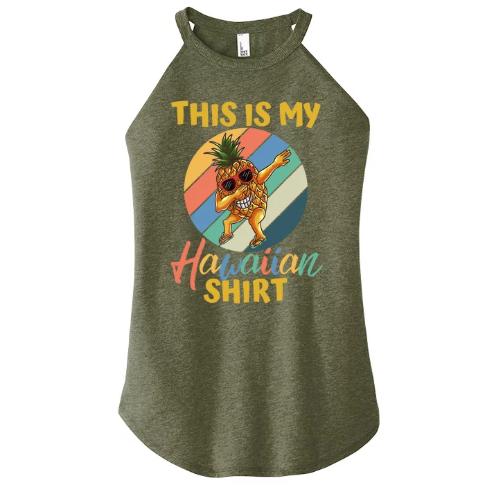 Dabbing Pineapple Boy Girl This Is My Hawaiian Women’s Perfect Tri Rocker Tank