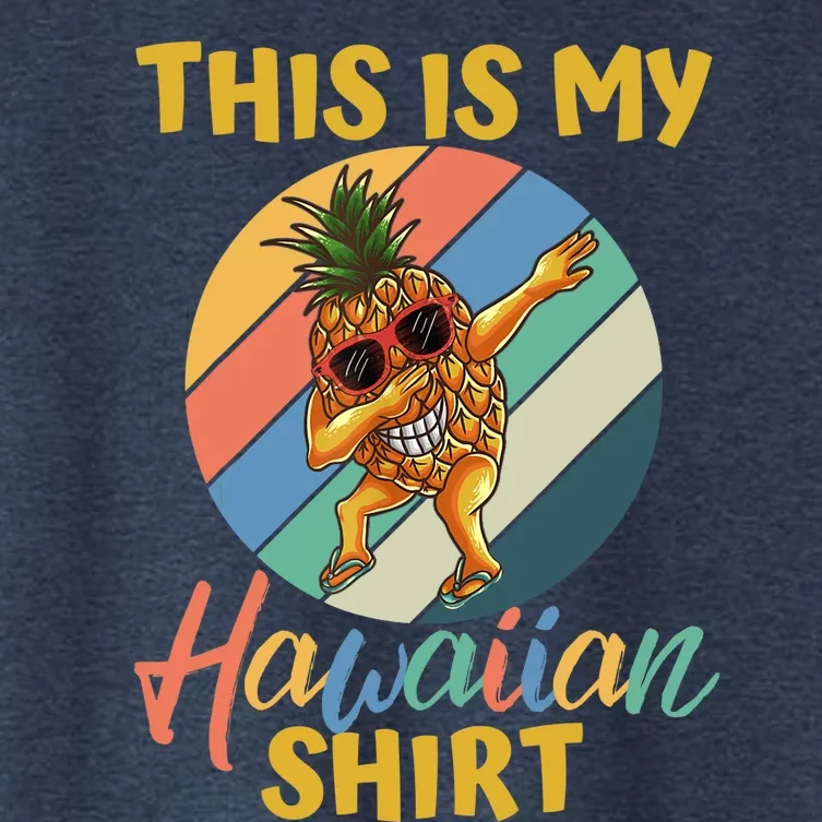 Dabbing Pineapple Boy Girl This Is My Hawaiian Women's Crop Top Tee