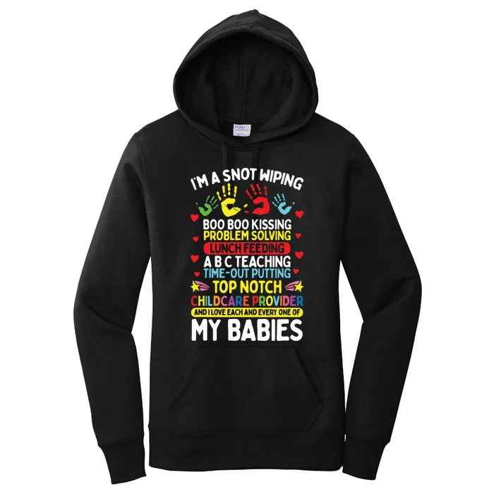 Daycare Provider Boo Boo Kissing Care Childcare Teacher Women's Pullover Hoodie