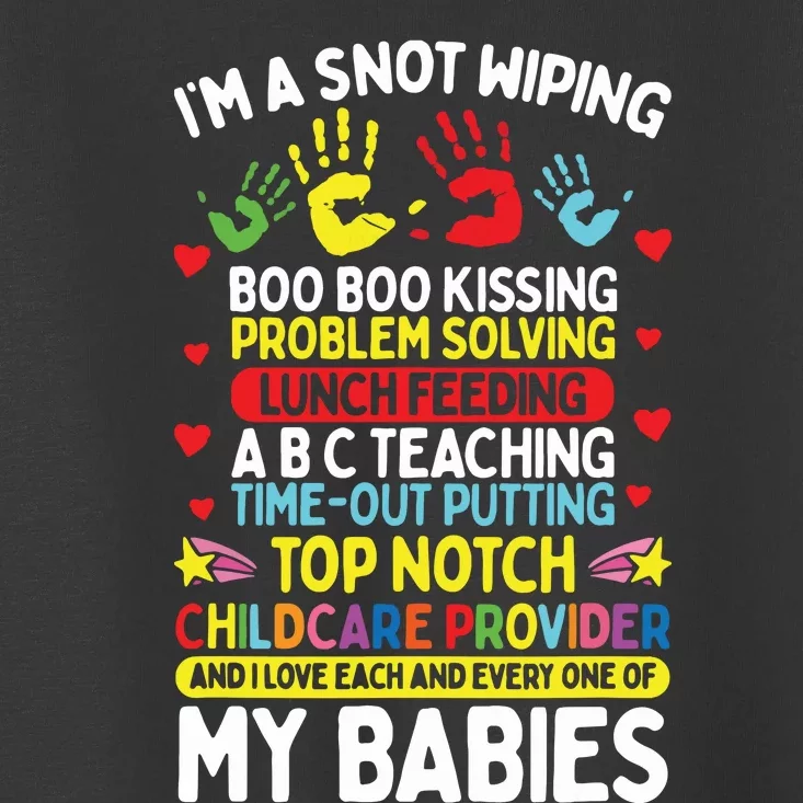 Daycare Provider Boo Boo Kissing Care Childcare Teacher Toddler T-Shirt