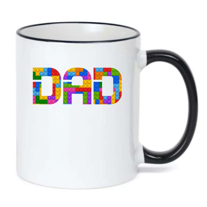 Dad Parent Brick Master Builder Building Blocks Set Family Cute Gift Black Color Changing Mug