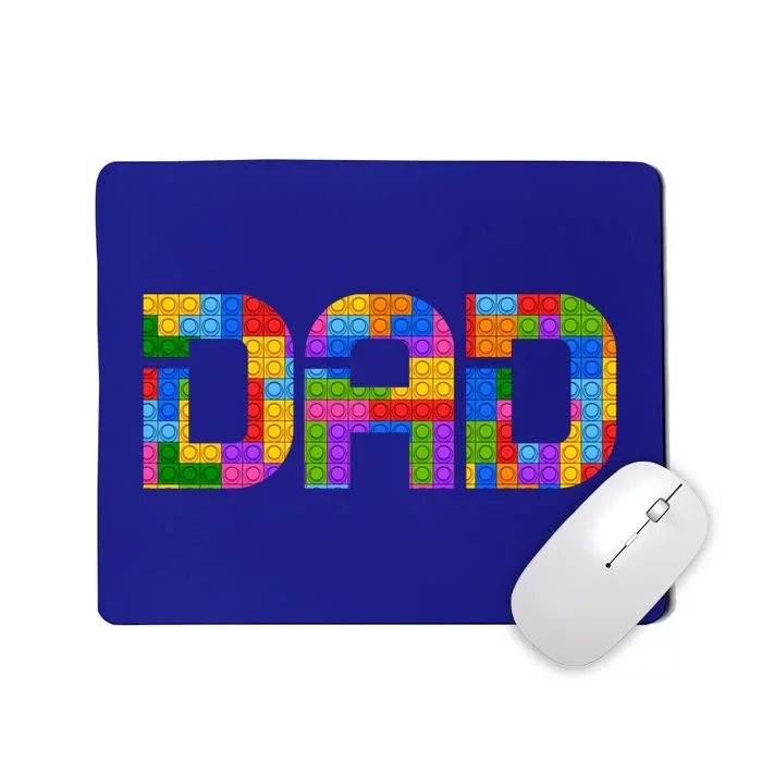 Dad Parent Brick Master Builder Building Blocks Set Family Cute Gift Mousepad