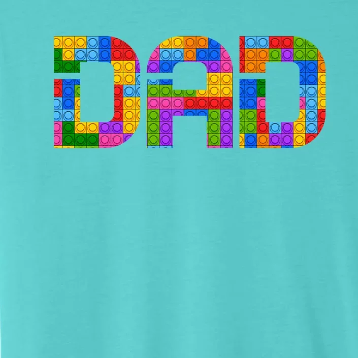 Dad Parent Brick Master Builder Building Blocks Set Family Cute Gift ChromaSoft Performance T-Shirt