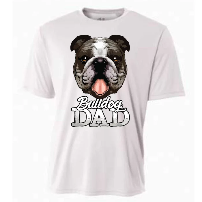 Dog Papa Bulldog Dad Gifts English Bulldog Gifts Cooling Performance Crew T-Shirt