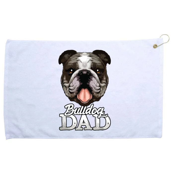 Dog Papa Bulldog Dad Gifts English Bulldog Gifts Grommeted Golf Towel