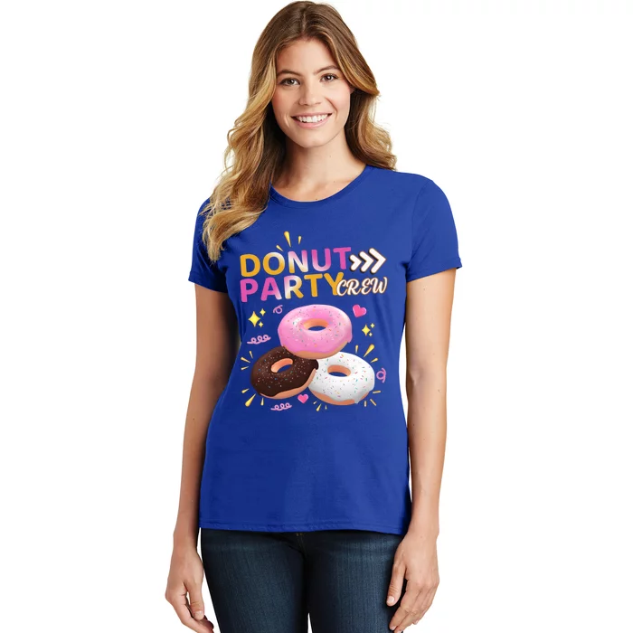 Donut Party Crew Family Matching Friends Donut Lover Funny Funny Gift Women's T-Shirt