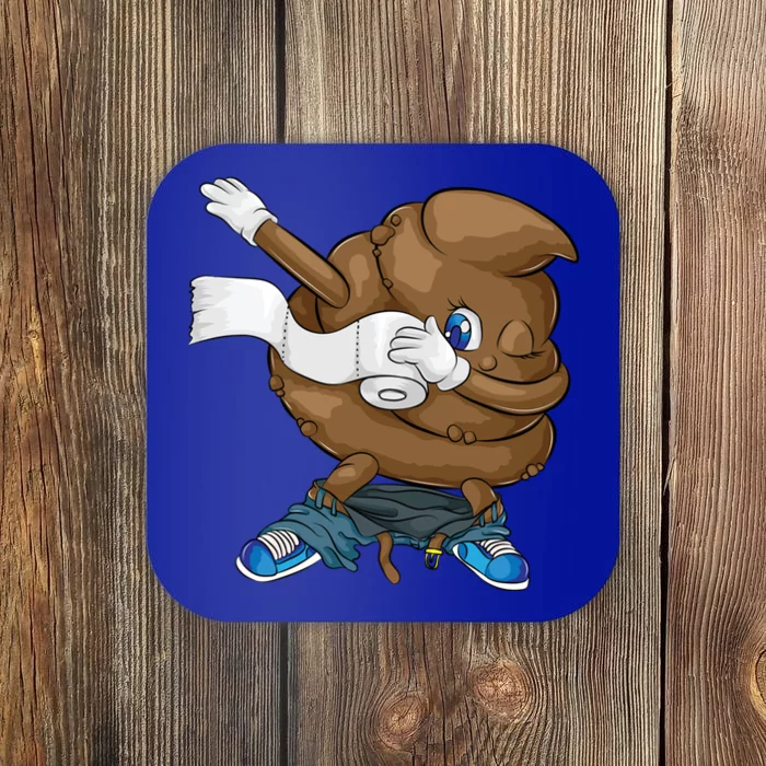 Dabbing Poop Cool Friendly Funny Pooping Gift Coaster