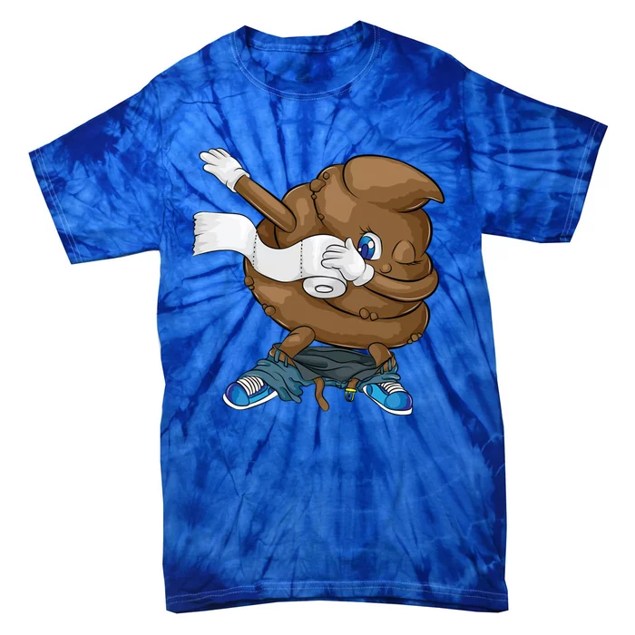 Dabbing Poop Cool Friendly Funny Pooping Gift Tie-Dye T-Shirt