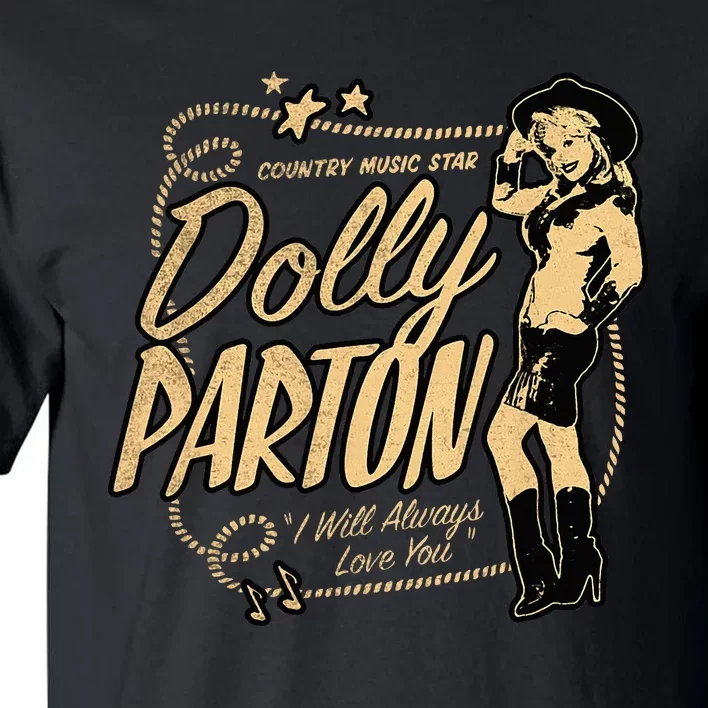 D.O.L.L.Y Parton Country Music Star Tall T-Shirt