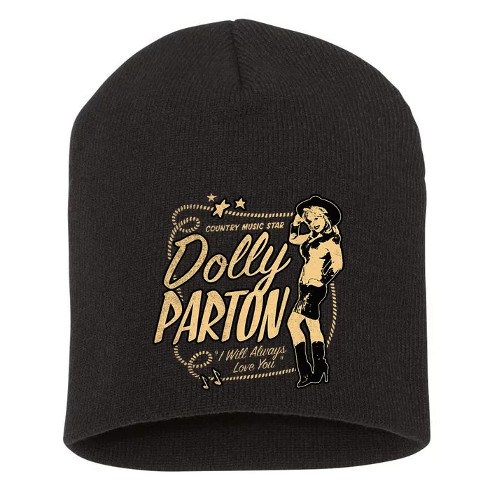 D.O.L.L.Y Parton Country Music Star Short Acrylic Beanie