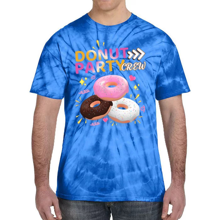 Donut Party Crew Family Matching Friends Donut Lover Funny Gift Tie-Dye T-Shirt