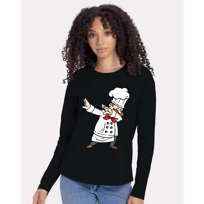 Dabbing Pizza Chef Pizza Baker Dab Dance Gift Womens Cotton Relaxed Long Sleeve T-Shirt