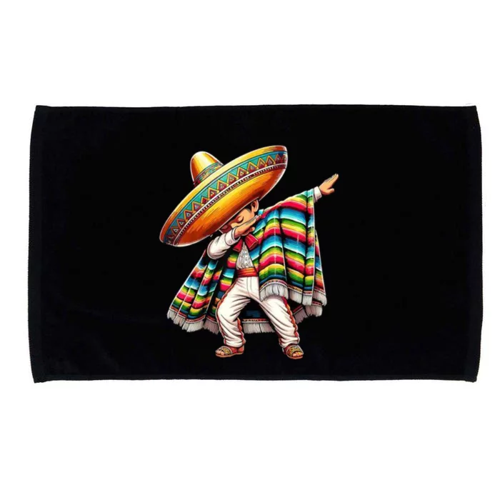 Dabbing Poncho Cinco De Mayo Mexican Holiday Microfiber Hand Towel