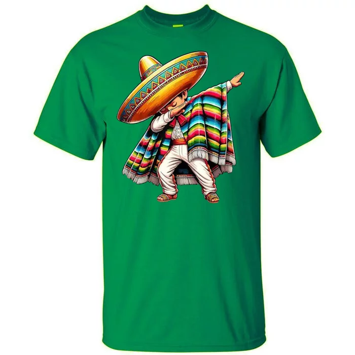 Dabbing Poncho Cinco De Mayo Mexican Holiday Tall T-Shirt