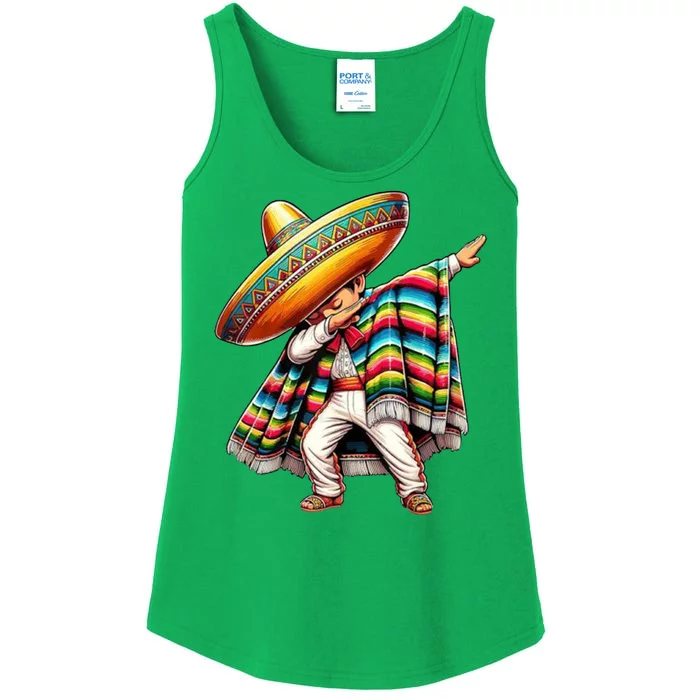 Dabbing Poncho Cinco De Mayo Mexican Holiday Ladies Essential Tank