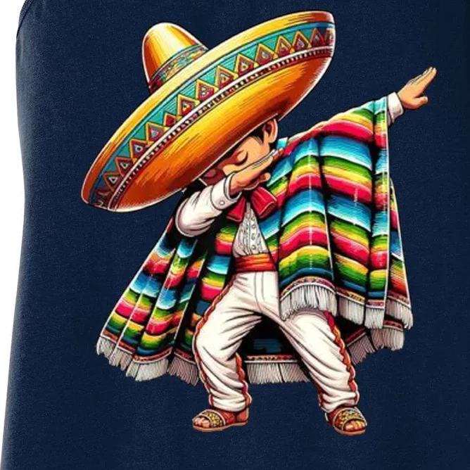 Dabbing Poncho Cinco De Mayo Mexican Holiday Women's Racerback Tank