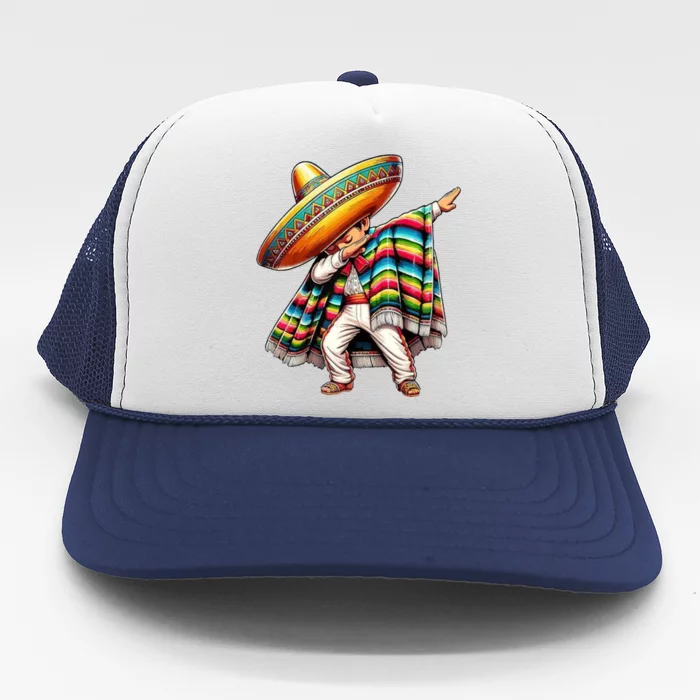 Dabbing Poncho Cinco De Mayo Mexican Holiday Trucker Hat