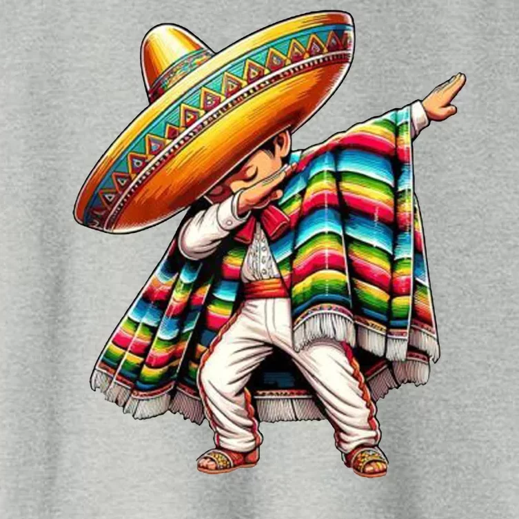 Dabbing Poncho Cinco De Mayo Mexican Holiday Women's Crop Top Tee