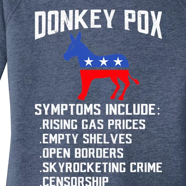 Donkey Pox Conservative Republican Anti Biden Donkeypox Women's Perfect Tri Tunic Long Sleeve Shirt